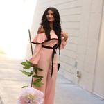 To Thine Own Style Be True | Debbie Savage | Shein | Pink Cold Shoulder Ruffle Jumpsuit