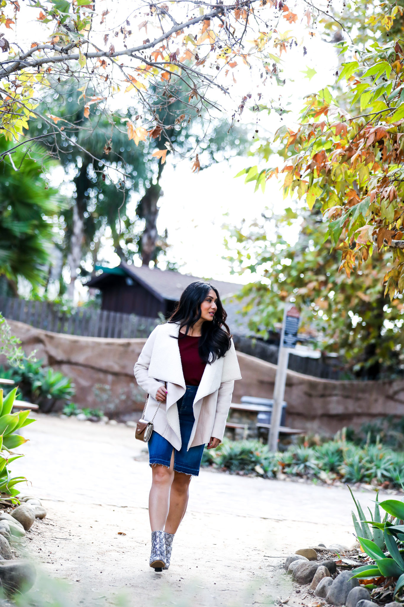 Outfit Inspiration: Faux Shearling Jacket, Ruffled Top & Ankle Booties + $500 Target Giveaway