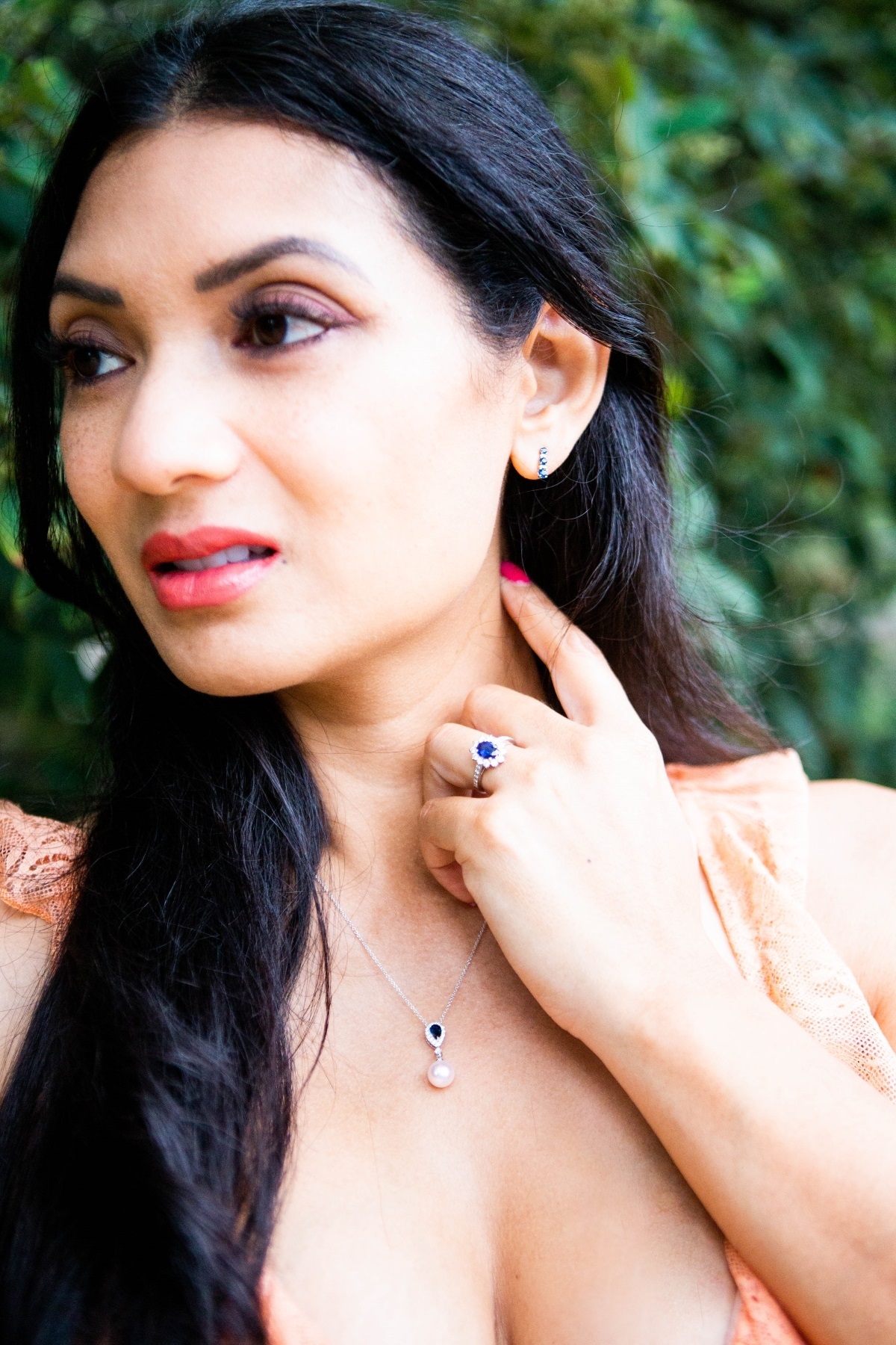 Fall Jewelry Trends with Blue Nile | Sapphire and Diamond Jewelry | Orange County Fashion Blogger Debbie Savage at To Thine Own Style Be True