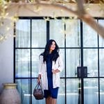 Why Boyfriend Blazers / Long Blazers Are Amazing | Chriselle Lim x JOA Tan Striped Blazer | Debbie Savage Orange County Fashion Blogger of To Thine Own Style Be True