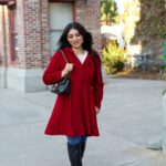 Debbie Savage Orange County California Fashion Blogger Custom Made Hooded Wool Swing Coat