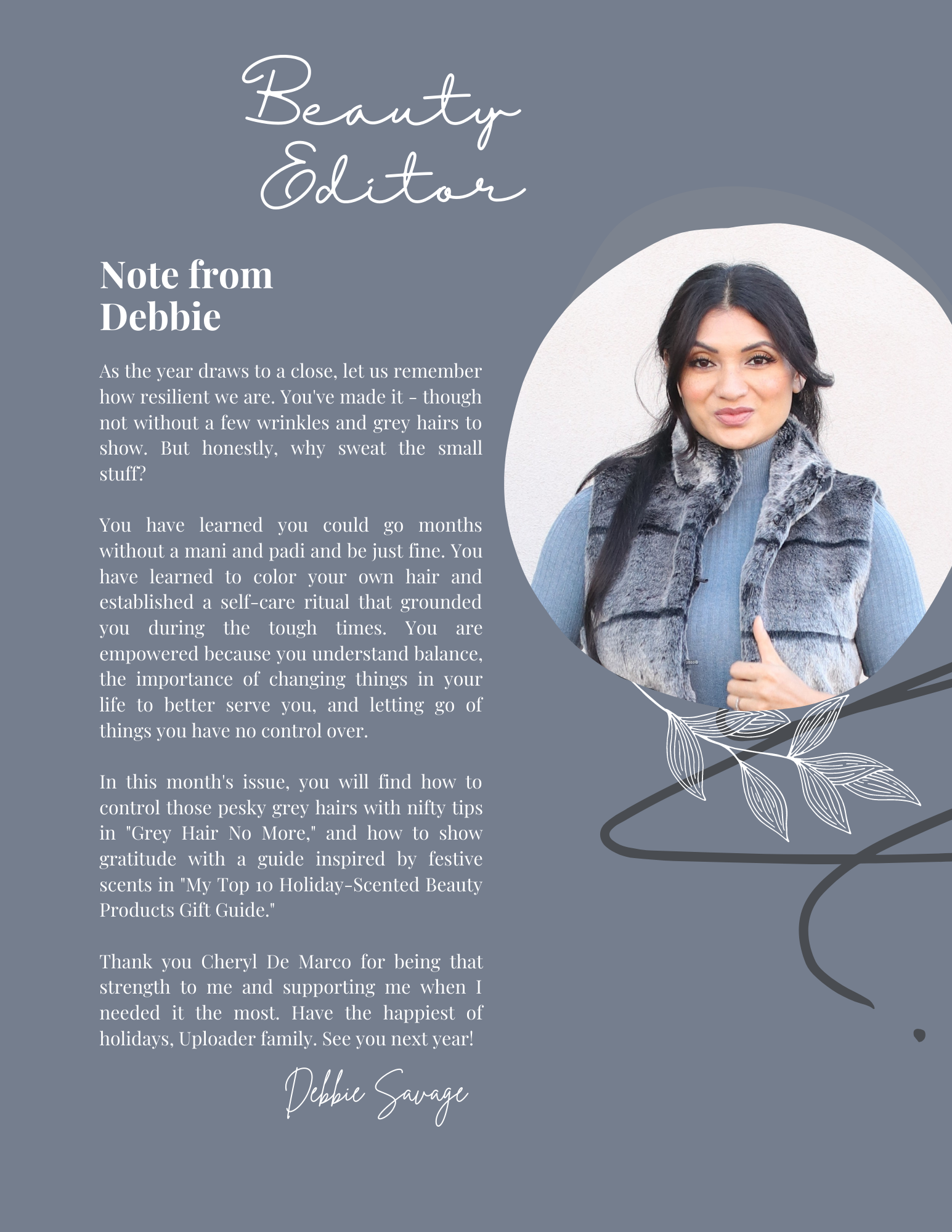 Uploader Magazine Debbie Savage Beauty Editor